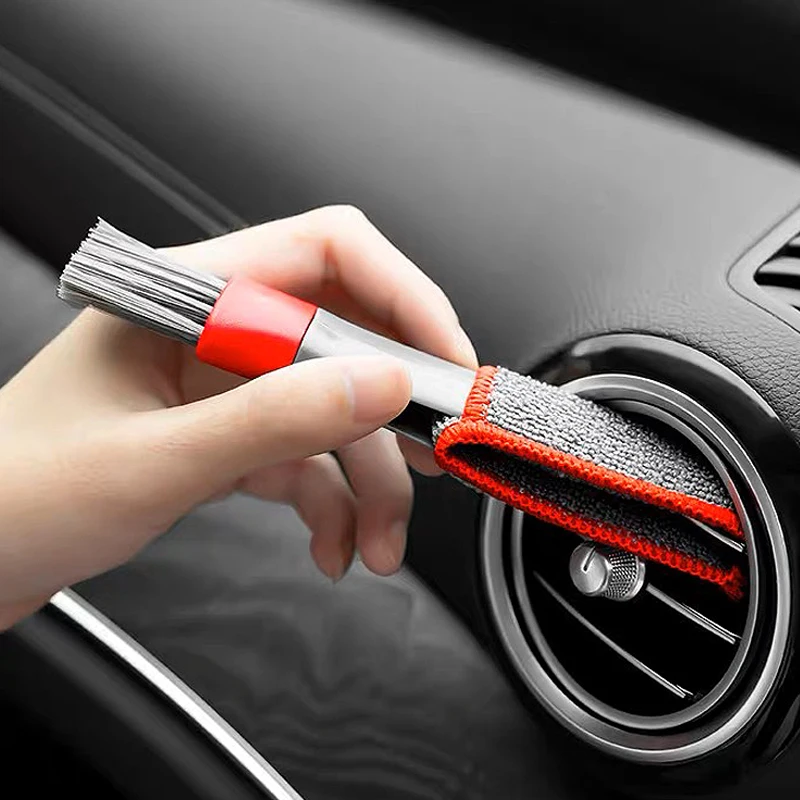 Interior Detailing Kit - 자동차 에어 벤트 더블 헤드 브러쉬