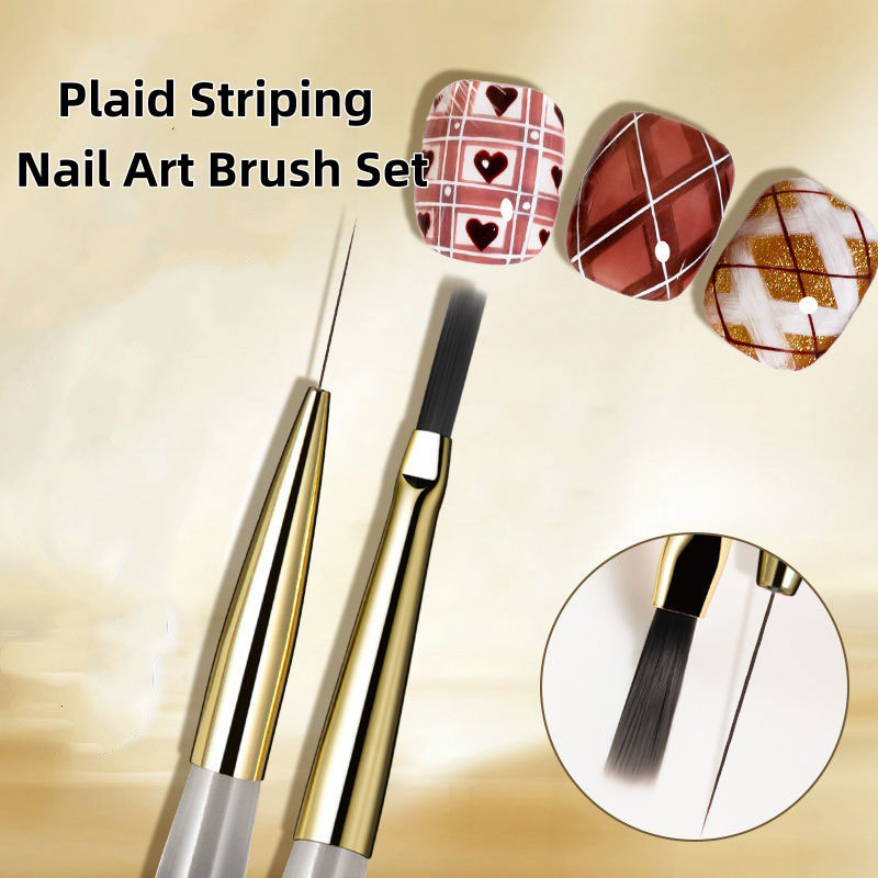 1pcs 프랑스어 격자 무늬 네일 아트 브러쉬 세트 그 - Detailing Brush Set 리뷰 및 가격